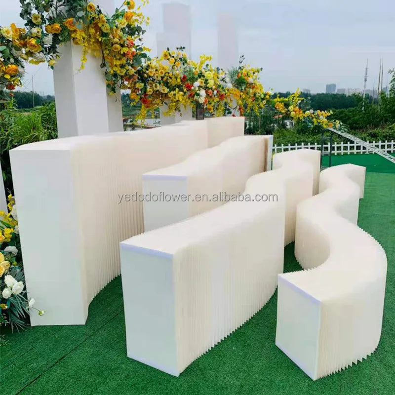 Creative Wedding Wall Decorative Wall Panels Pink Roses Rolled Up Flower Wall Background