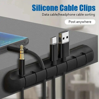 Clip Organizer Cavi USB in Silicone