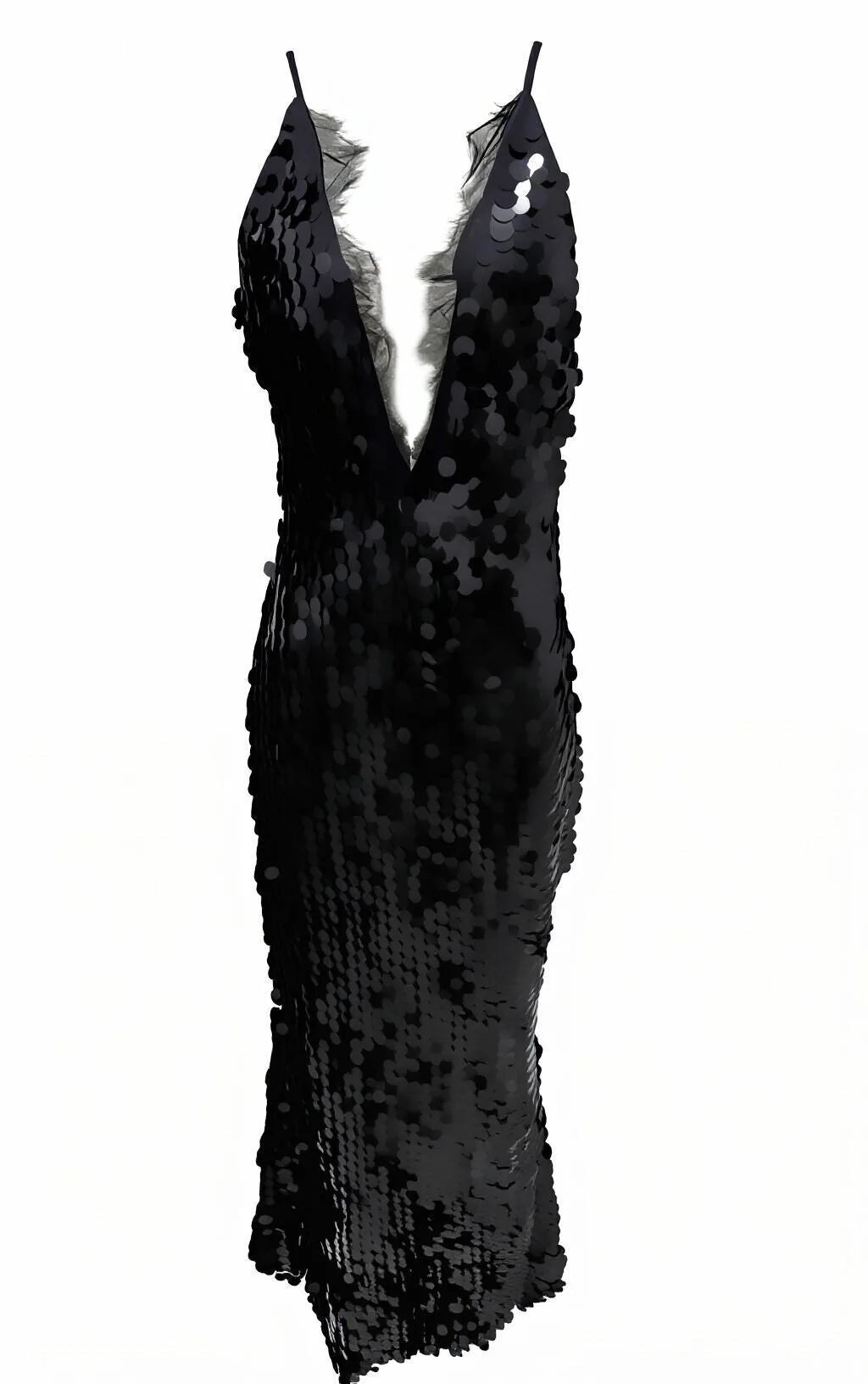 Abito da Sera a Sirena con Paillettes, Dorato, Aderente, Scintillante, con Vita Arricciata, Elegante e Chic per Feste Femminili 2026