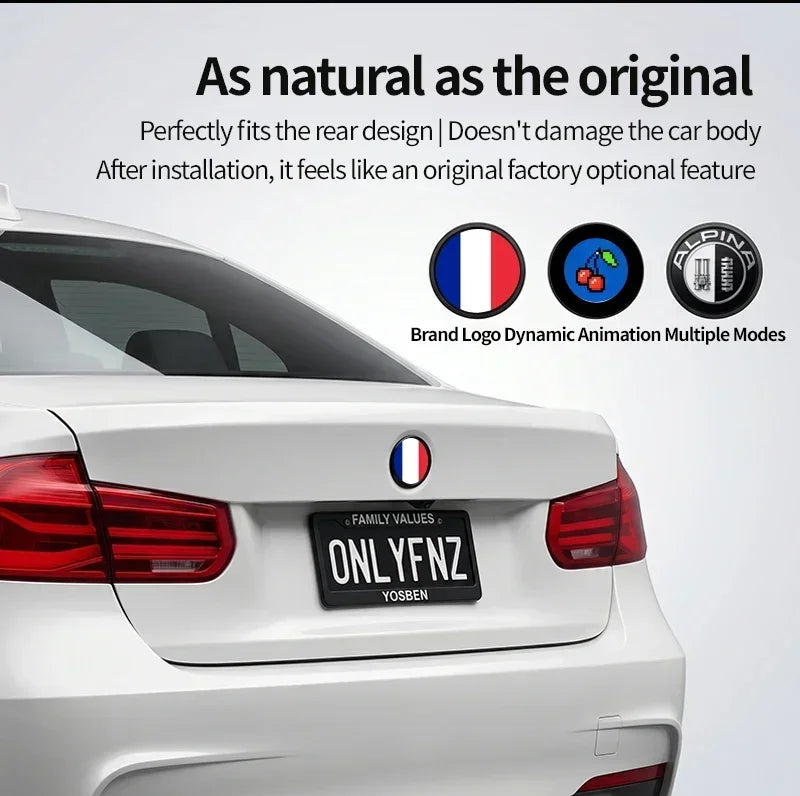 For E46 E90 E60 F30 F10 E39 E36 F20 G82 G30 G20 E87 E92 E91 E30 X1 Car Trunk LogoLED, Vehicle Dynamic Multi-Mode Indicator
