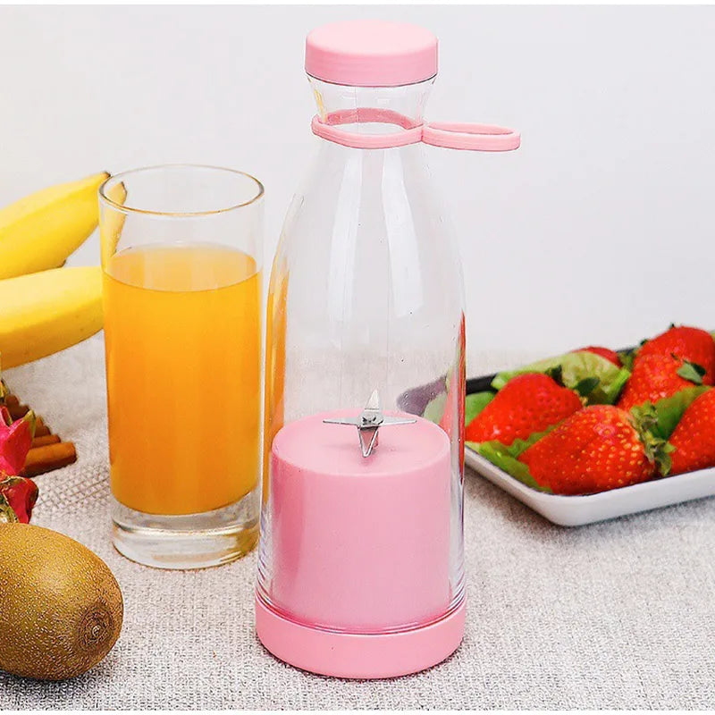 Mini exprimidor de botellas de vino 420ml Mezclador portátil con carga USB Vaso exprimidor multifuncional eléctrico para el hogar