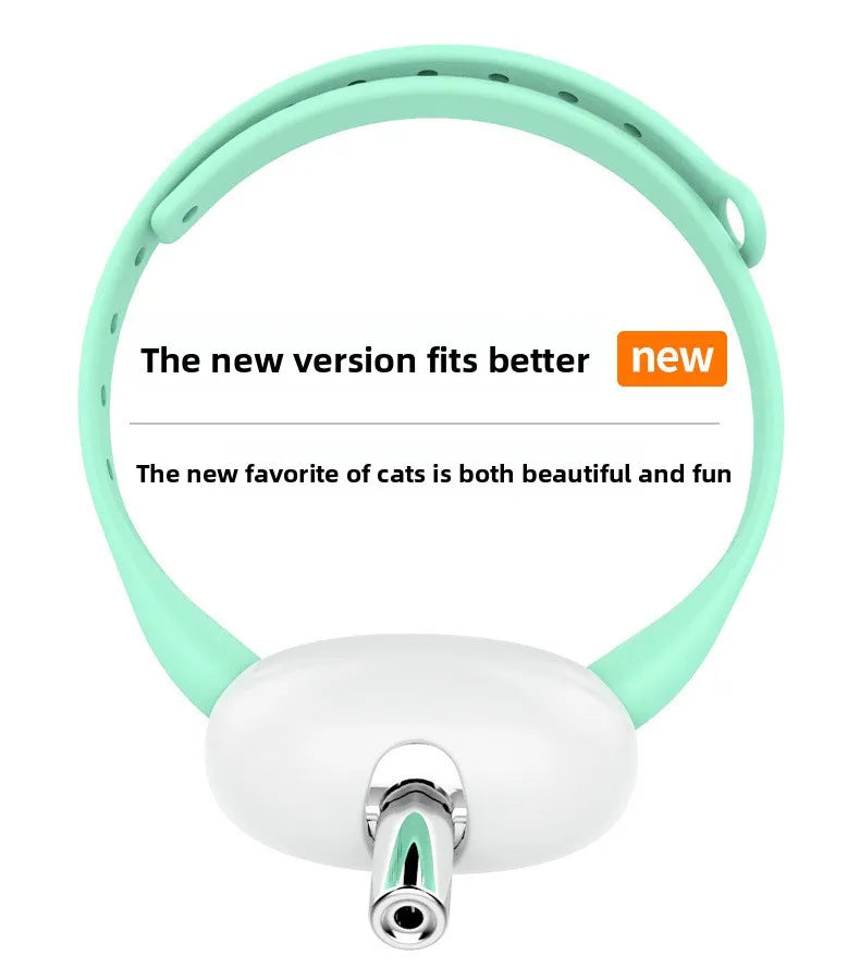 Adjustable Laser Cat Collar Interactive Toy Hands-Free Eye-Safe Red Light for Indoor Cats Dog Automatic Self-Play Toy