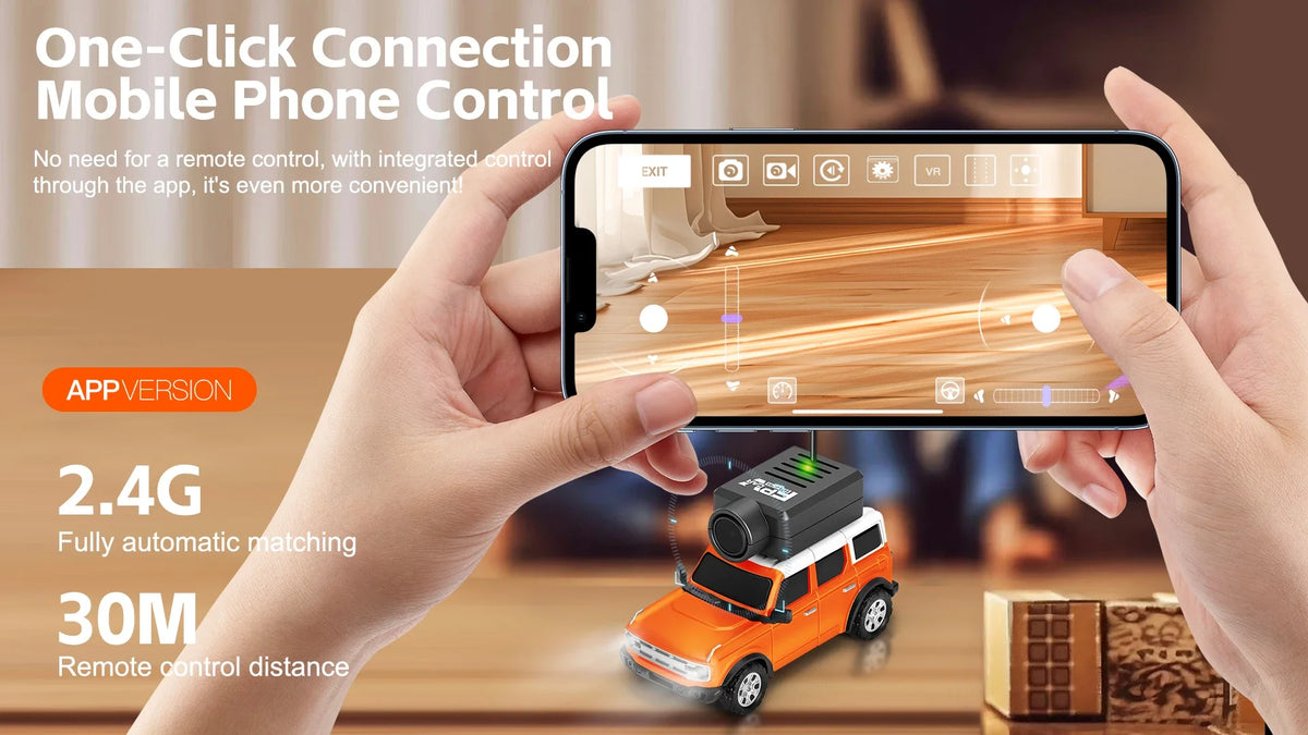 WLtoys 6406 1/64 Mini RC Car with 720P FPV Camera Wifi APP Control 2.4G Reomte Contorl Racing Vehicle Toy for Children