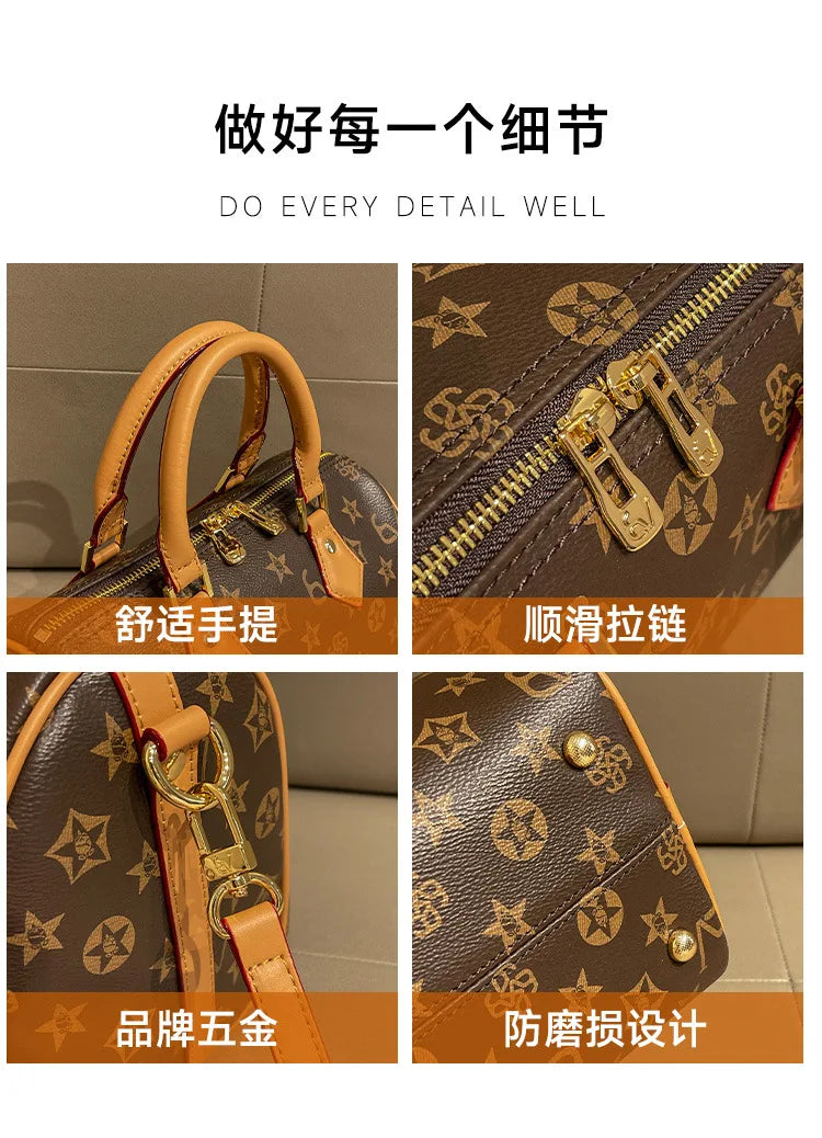 Borsa a Tracolla in Pelle per Donna, Borsa Messenger di Lusso di Marca Famosa, Design Classico ed Elegante