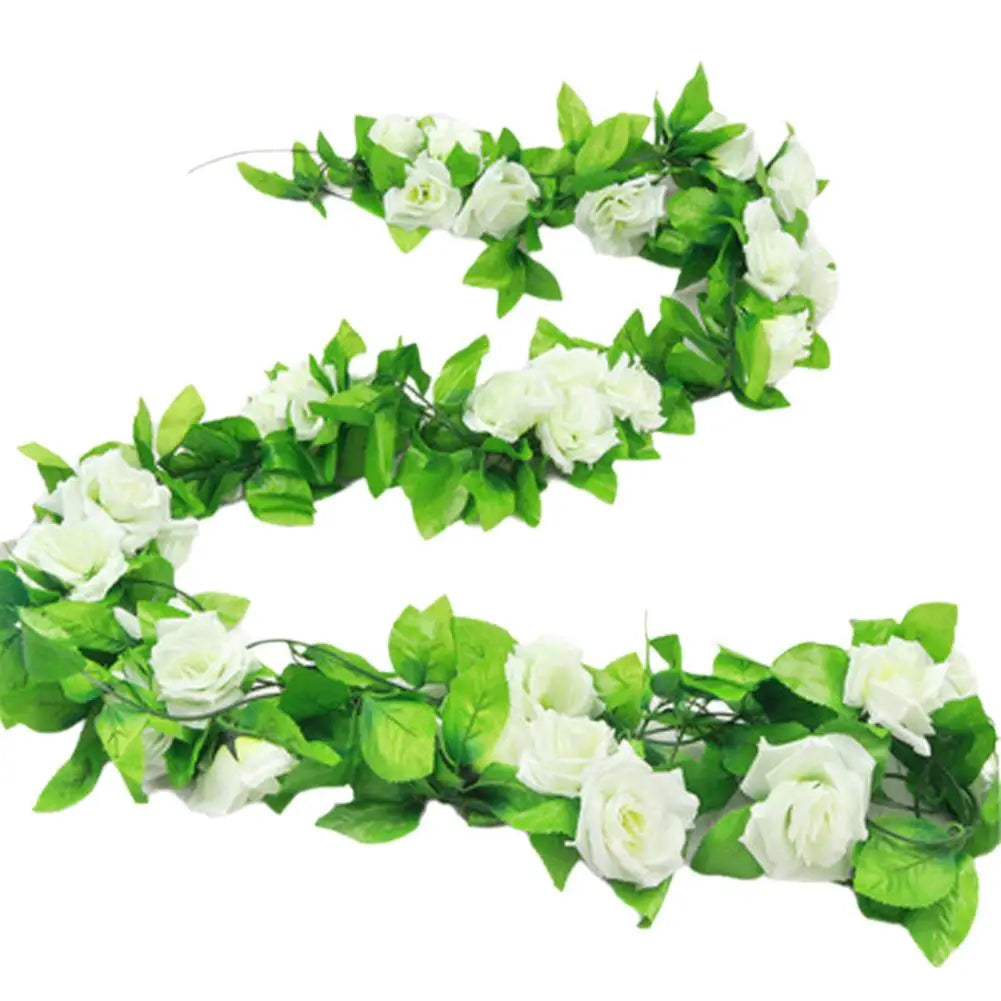 230cm Artificial Flowers Plants Rose Christmas Garland for Wedding Home indoor Outdoor Wall Decoration Garden Diy Birthday Party