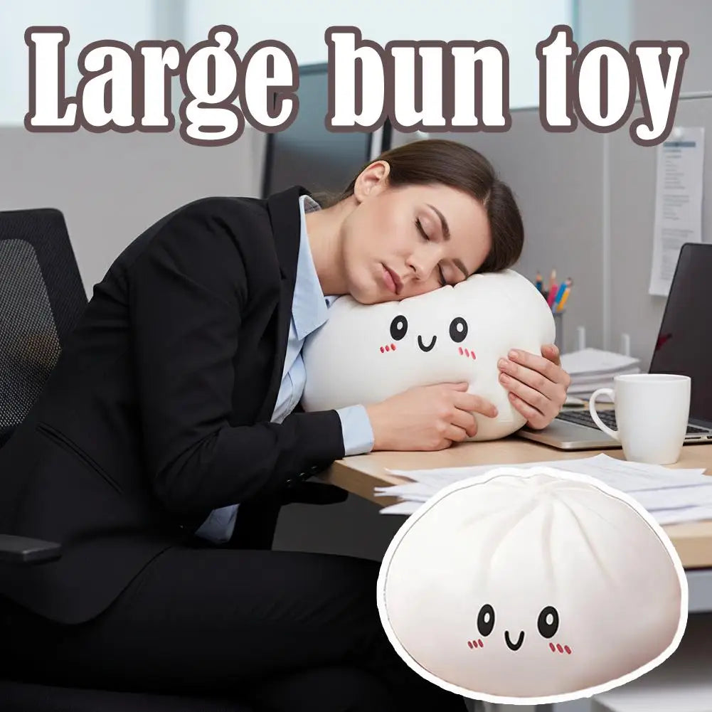 Cute Giant Dumpling Plush Pillow Soft PET Stuffed Squishy Toy Hug Companion Home Sofa Bed Decor Stress Relief Toy for Kids Adult