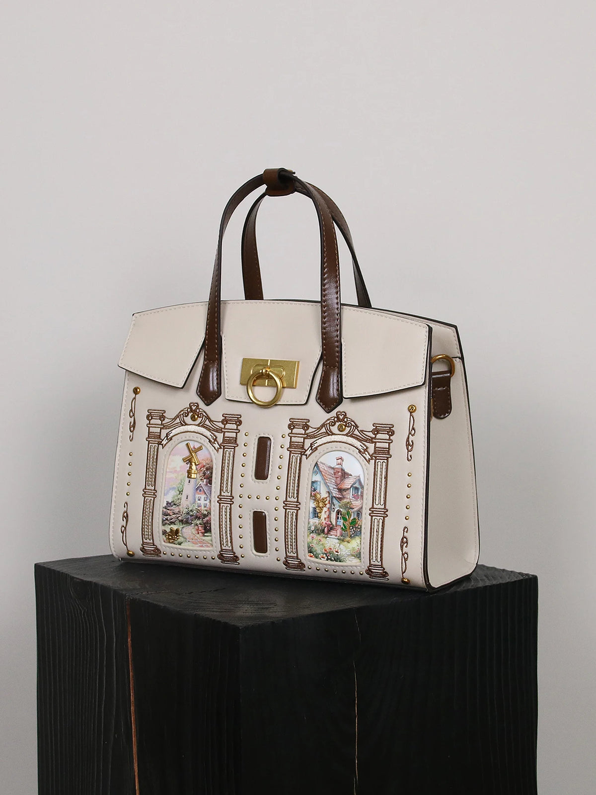 Borsa a Mano da Donna di Lusso Minority Design 2026, Grande Capacità, Ricamo Retrò, Stampa Fantasia, Borsa a Tracolla Portatile Elegante per Pendolari