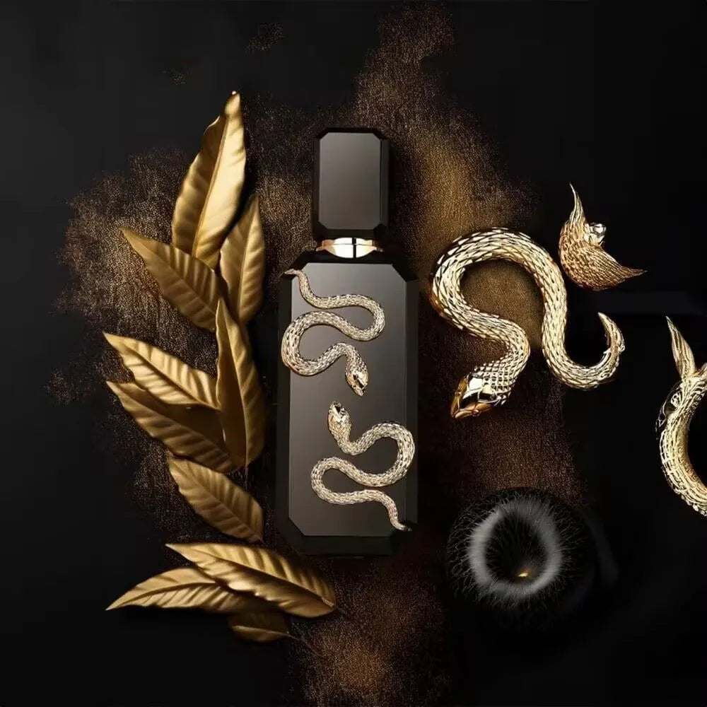 Profumo Unisex Black Snake Design Eau De Parfum, Fragranza Legnosa e Speziata, Lunga Durata, Elegante Flacone in Vetro per Uso Quotidiano