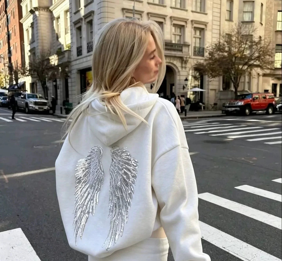 Felpe con Cappuccio Oversize da Donna con Perline e Paillettes, Fodera in Pile, Stile Y2K, Abbigliamento Casual 2026