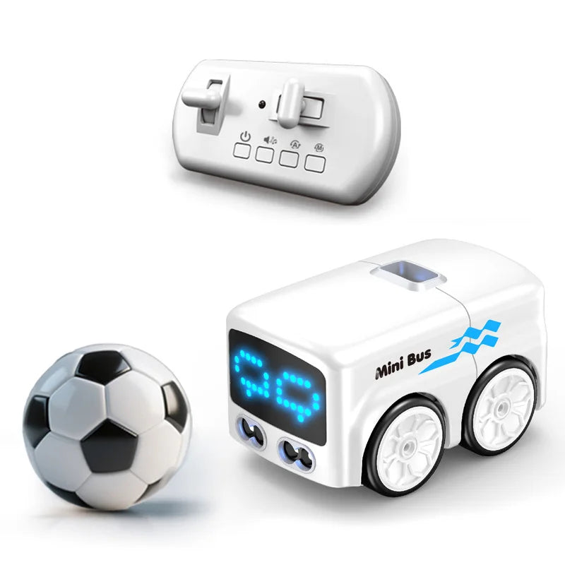 RC Magic Mini Bus Toy  Interactive Inductive Magic Follows Line Car Intelligent Smart Remote Control Cartoon Car Vehicle Toy