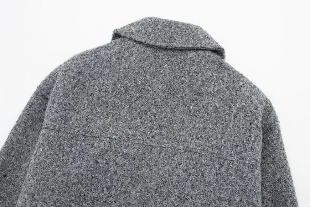 Giacca Corta da Donna in Tweed Testurizzato, Stile Europeo Americano, Manica Corta, per Primavera e Autunno, Abbigliamento Casual Quotidiano