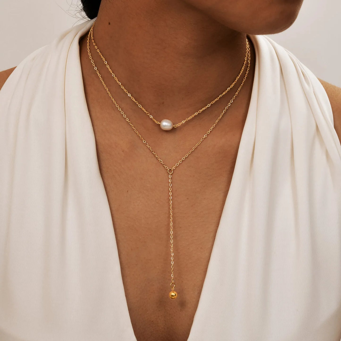 Collana Pendente a Y Dorata