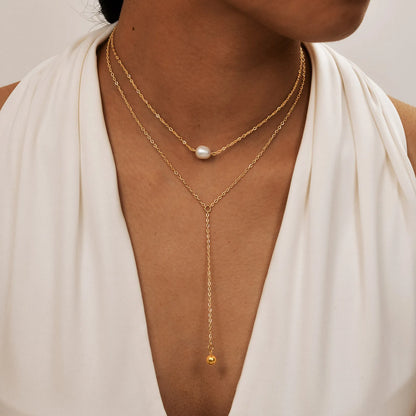 Collana Pendente a Y Dorata