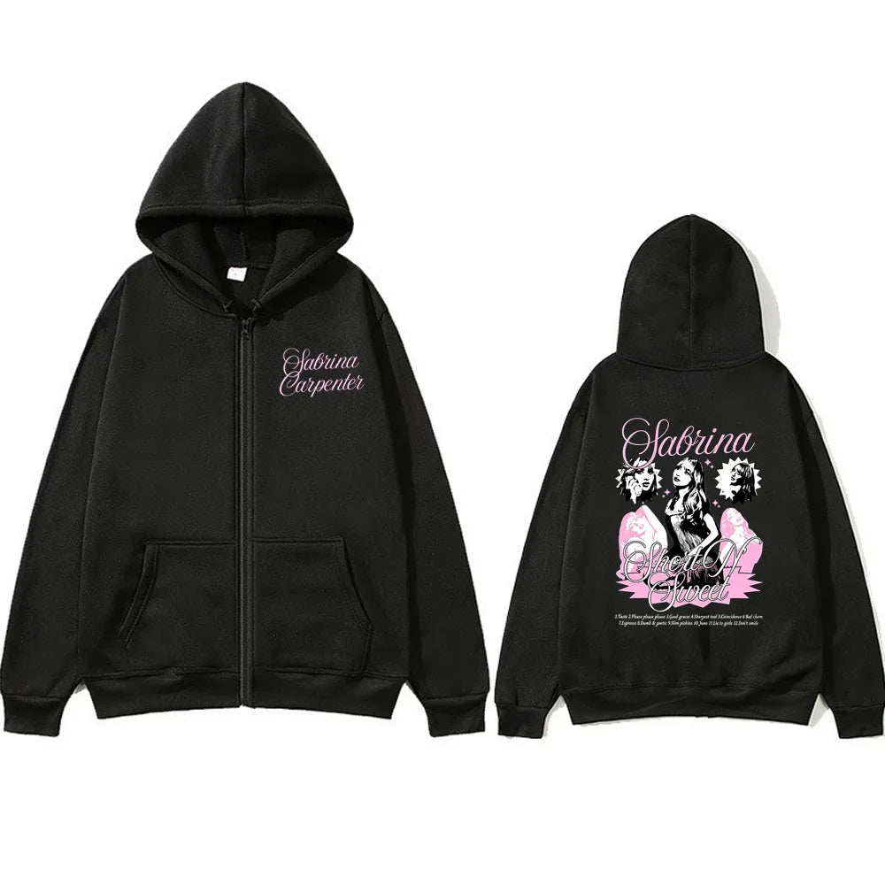 Felpa con Cappuccio e Zip da Donna, Rosa Vintage con Grafica Figurativa, Stampa Artistica Retrò, Maniche Lunghe, Vestibilità Ampia, Abbigliamento Casual Streetwear
