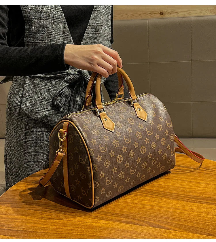 Borsa a Tracolla in Pelle per Donna, Borsa Messenger di Lusso di Marca Famosa, Design Classico ed Elegante