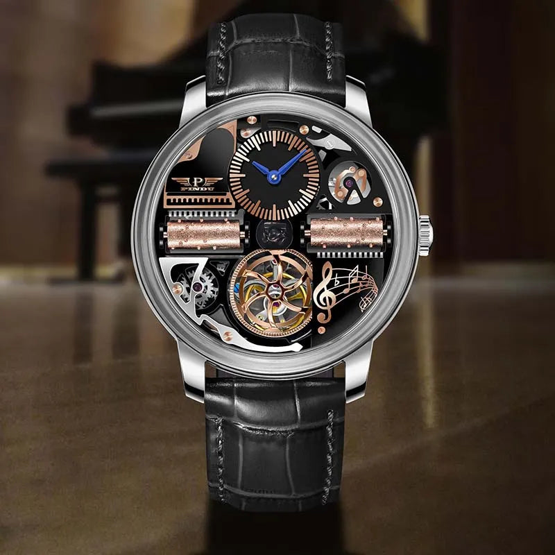 PINDU Design Nuovi orologi di lusso da uomo Business Fashion Orologi da polso meccanici automatici Orologio da uomo impermeabile Reloj Hombre P6655