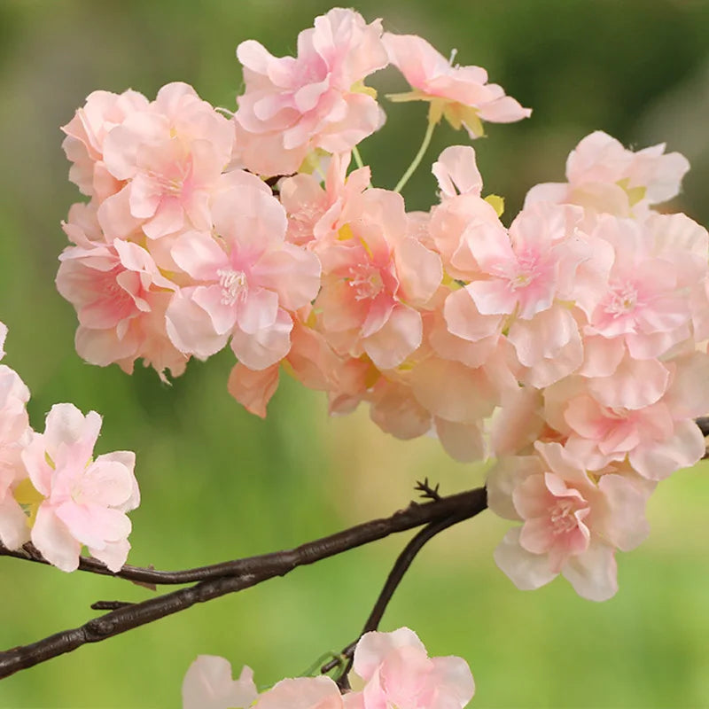 Artificial Cherry Branches Three Pronged Encrypted Peach Cherry Blossom Branch Wedding Arch Activity Living Room Home Decoration