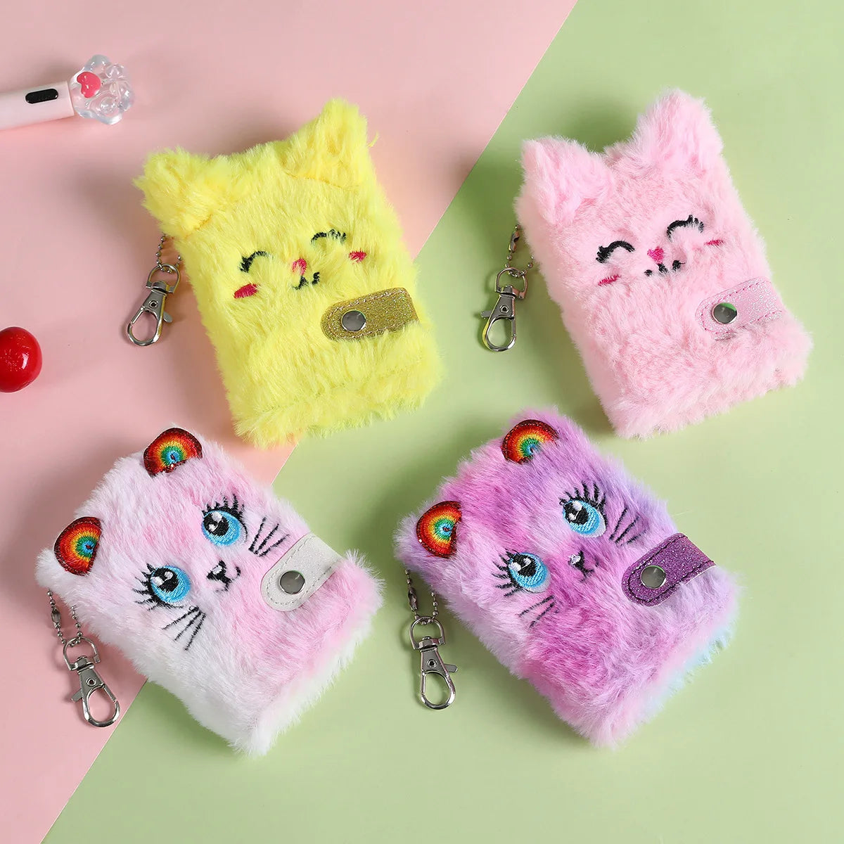 Diario Kawaii in Peluche con Portachiavi