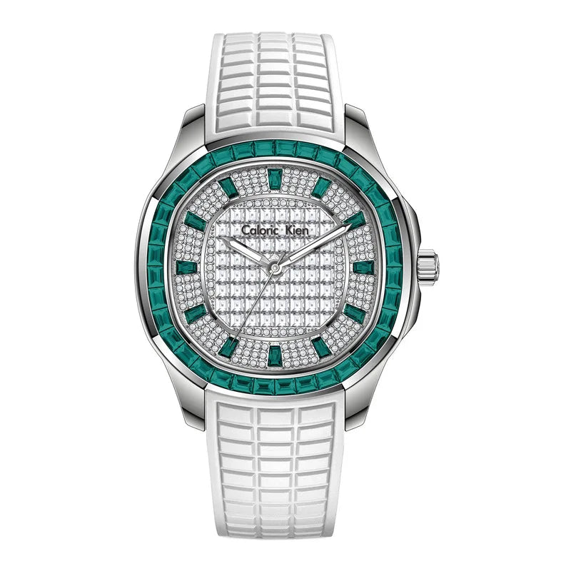 Orologio da Polso Meccanico di Lusso da Uomo con Diamanti, Impermeabile 100M, con Lancette Luminose e Funzione Data