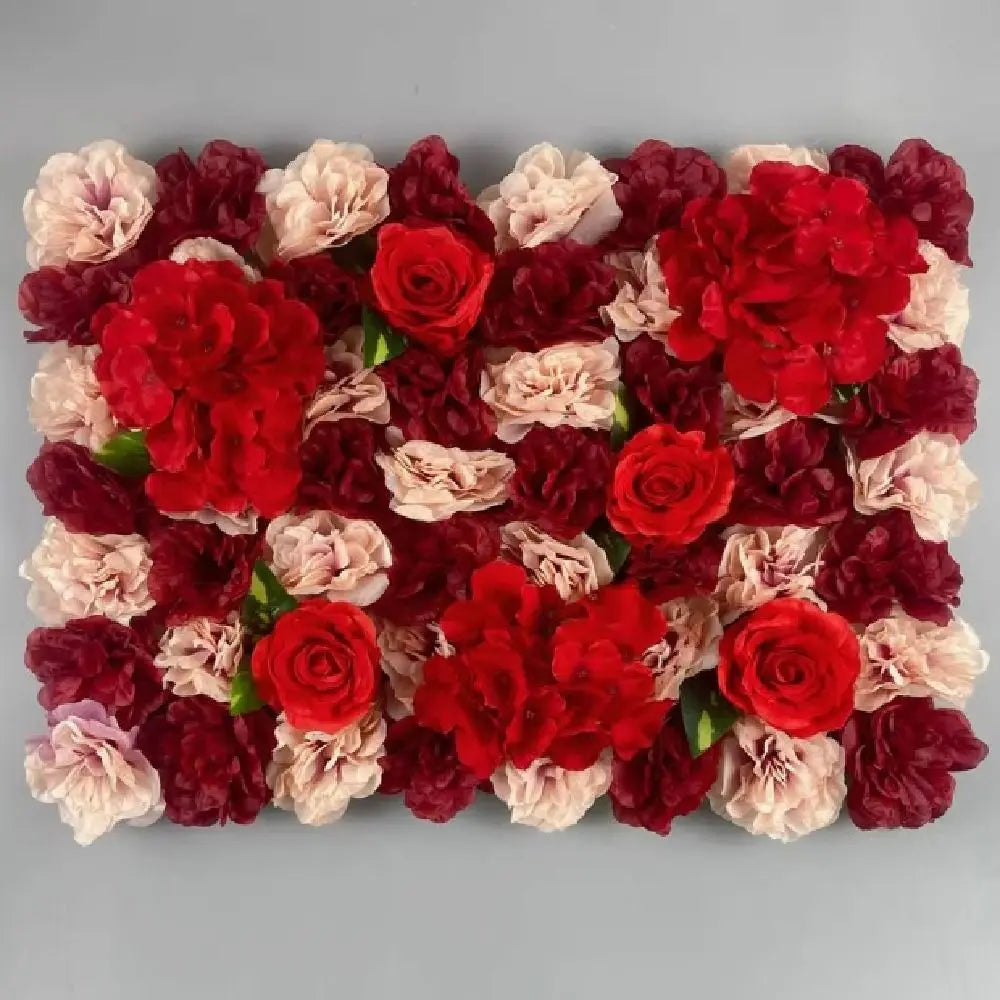 Handmade Artificial Flower Wall Panels Realistic Romantic Wedding Wall Backdrop Easy To Install 60X40cm Plastic 3D Floral Wall