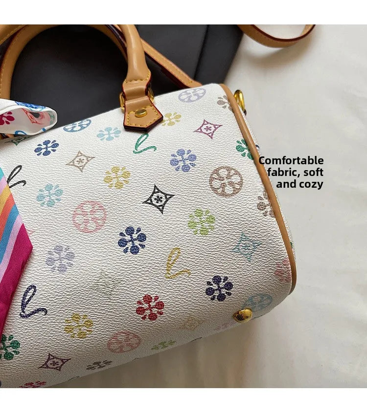 Borsa a Spalla Stile Boston 2026 Nuova Collezione Donna, Stampa Sensuale, Versatile, Borsa a Tracolla Singola a Cuscino, Design in Piccole Serie, Borsa a Mano