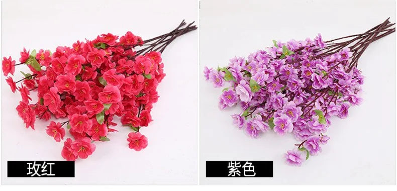 Adornos de melocotón artificiales para sala de estar, decoración de paisajismo de árbol falso de 65 cm, decoración de festival de flores falsas flexibles