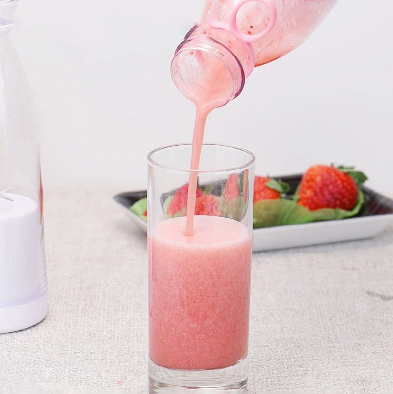 Mini exprimidor de botellas de vino 420ml Mezclador portátil con carga USB Vaso exprimidor multifuncional eléctrico para el hogar