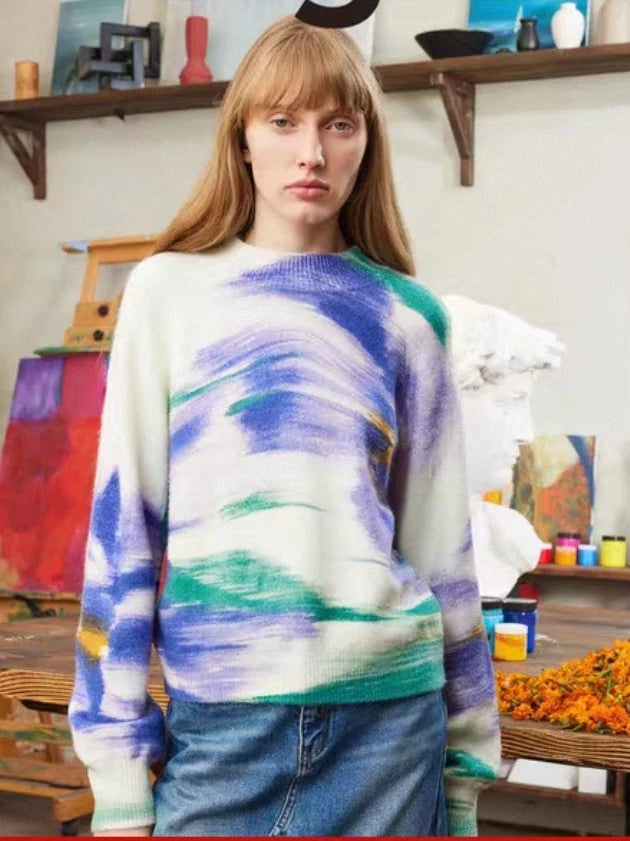Una nuova giacca di jeans ampia e casual spagnola ricamata e color block dalla ordine di esportazione originale