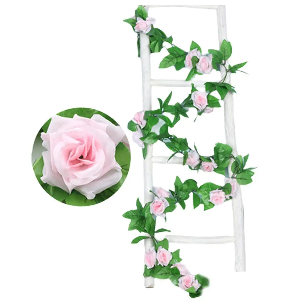 230cm Artificial Flowers Plants Rose Christmas Garland for Wedding Home indoor Outdoor Wall Decoration Garden Diy Birthday Party