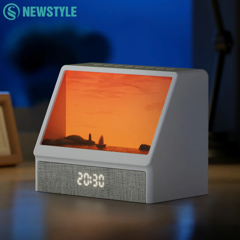 Despertador Sunrise, lámpara de noche con Bluetooth, decoración de mesa, luz de ambiente con mando a distancia y 5 niveles de brillo