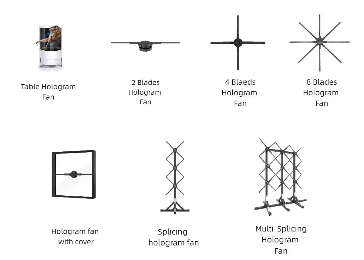 Outdoor Wall Mount Waterproof 3D Hologram LED Fan Display Single/Double Side Display 3D Hologram Advertising Equipment