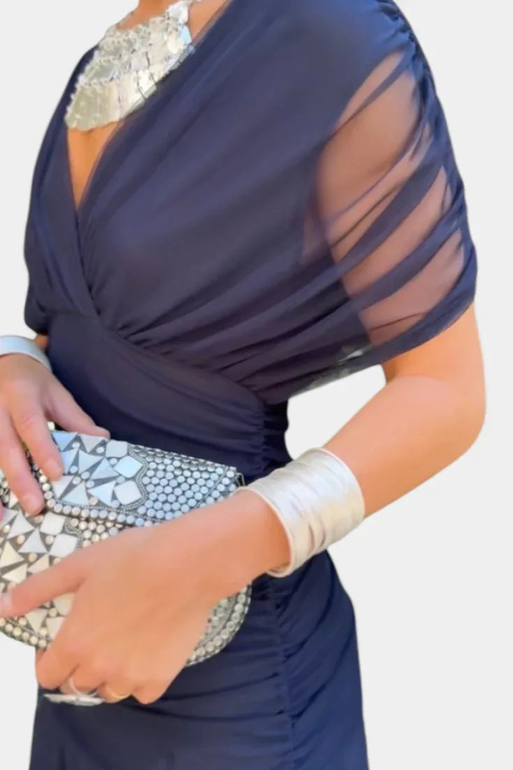 Abito Midi Estivo da Donna con Stampa in Rete e Spalline Sottili, Casual per Feste, Taglie EU e US