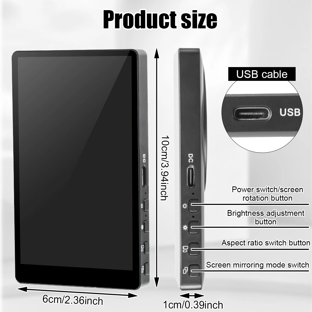 Wireless Vlog Mobile Magnetic Selfie Screen Using Phone Rear Camera for Selfie Vlog or Live Stream Compatible.