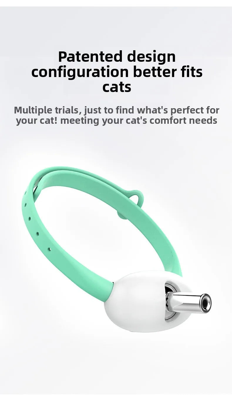 Adjustable Laser Cat Collar Interactive Toy Hands-Free Eye-Safe Red Light for Indoor Cats Dog Automatic Self-Play Toy