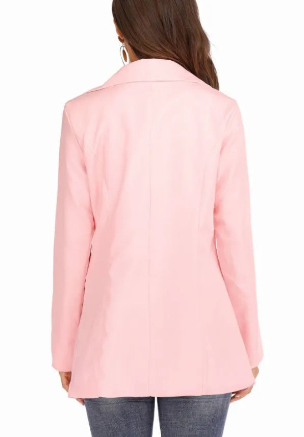 Blazer da Donna 2026 Nuovi Modelli a Maniche Lunghe Bianco Nero, Giacca Slim con Colletto a Risvolto, Blazer Femminile Q5596