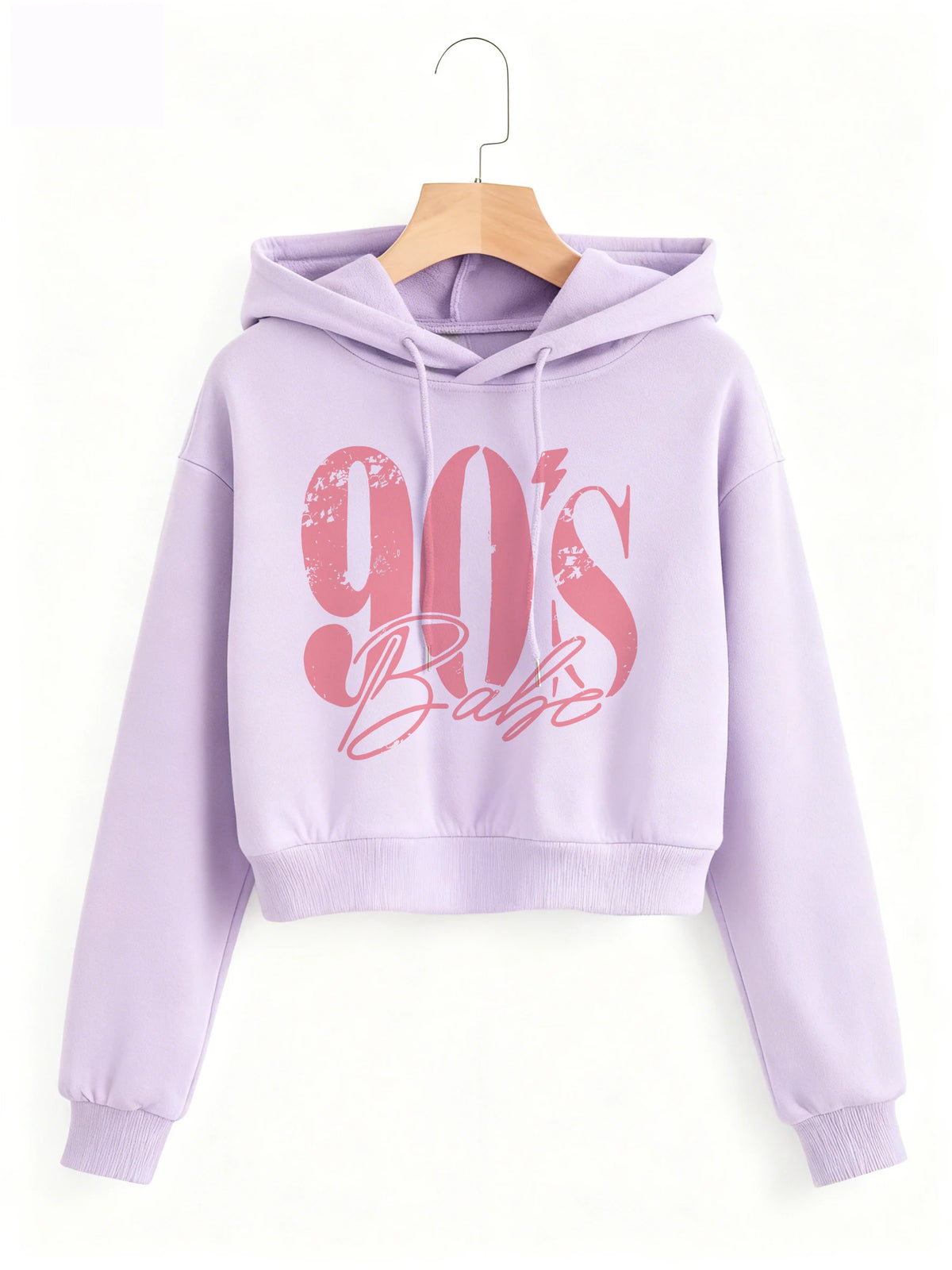 Felpa Corta con Stampa Lettere Stile Anni '90, Top Corto con Cappuccio, Felpa Y2k, Abbigliamento Casual Gotico per Autunno Inverno