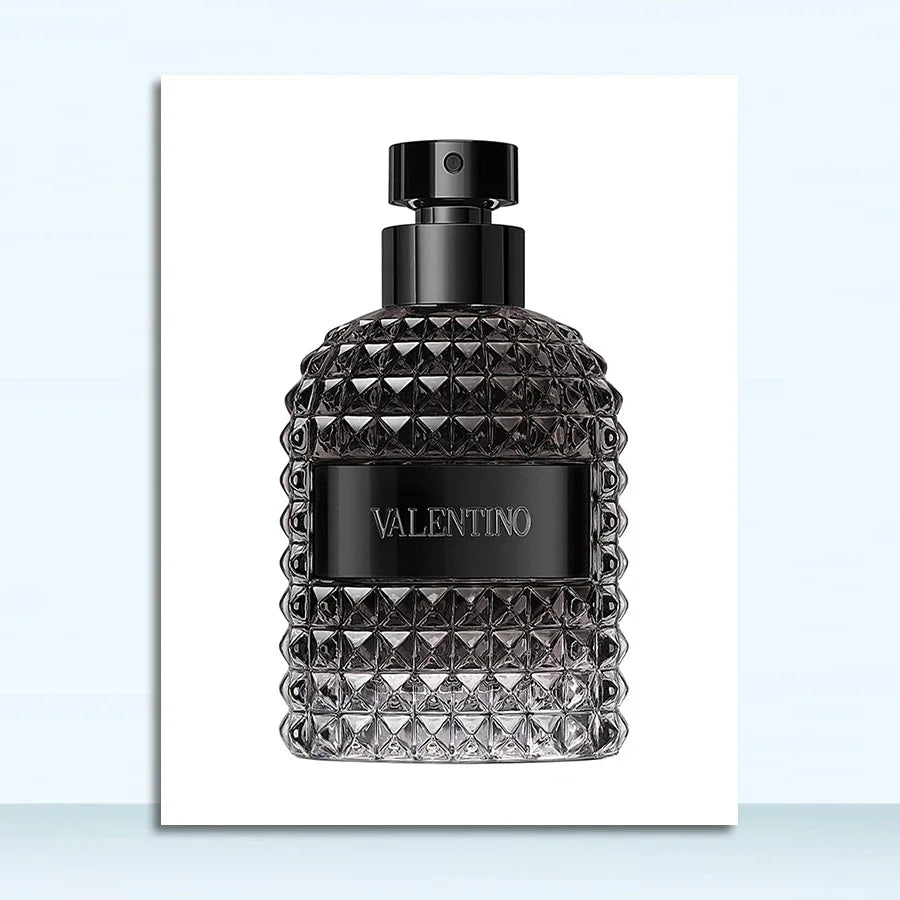 1 pezzo di arte da parete minimalista senza cornice, stampa nordica su tela con donna e bottiglia di profumo, poster per soggiorno, casa moderna