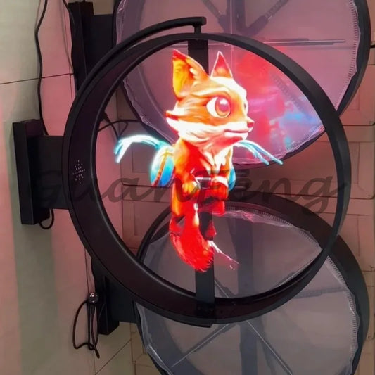 Outdoor Wall Mount Waterproof 3D Hologram LED Fan Display Single/Double Side Display 3D Hologram Advertising Equipment
