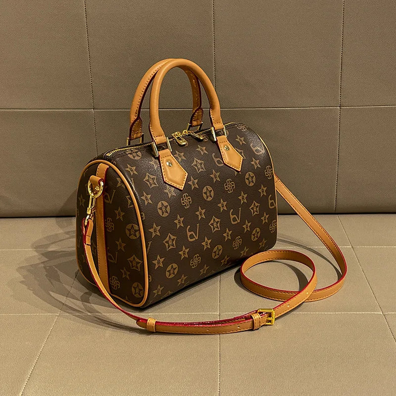 Borsa a Tracolla in Pelle per Donna, Borsa Messenger di Lusso di Marca Famosa, Design Classico ed Elegante