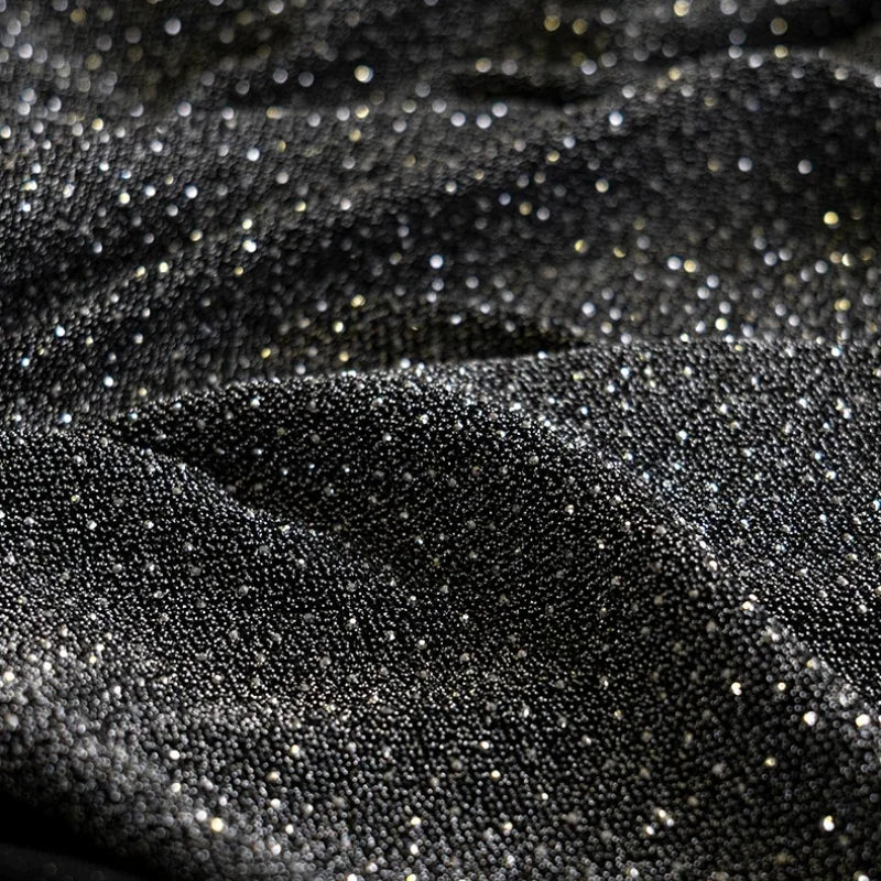 Tessuto Elasticizzato Vintage con Paillettes, Morbido e Delicato sulla Pelle, per Abiti da Sera e da Palcoscenico, Materiale per Artigianato e Abbigliamento, Vendita all'Ingrosso