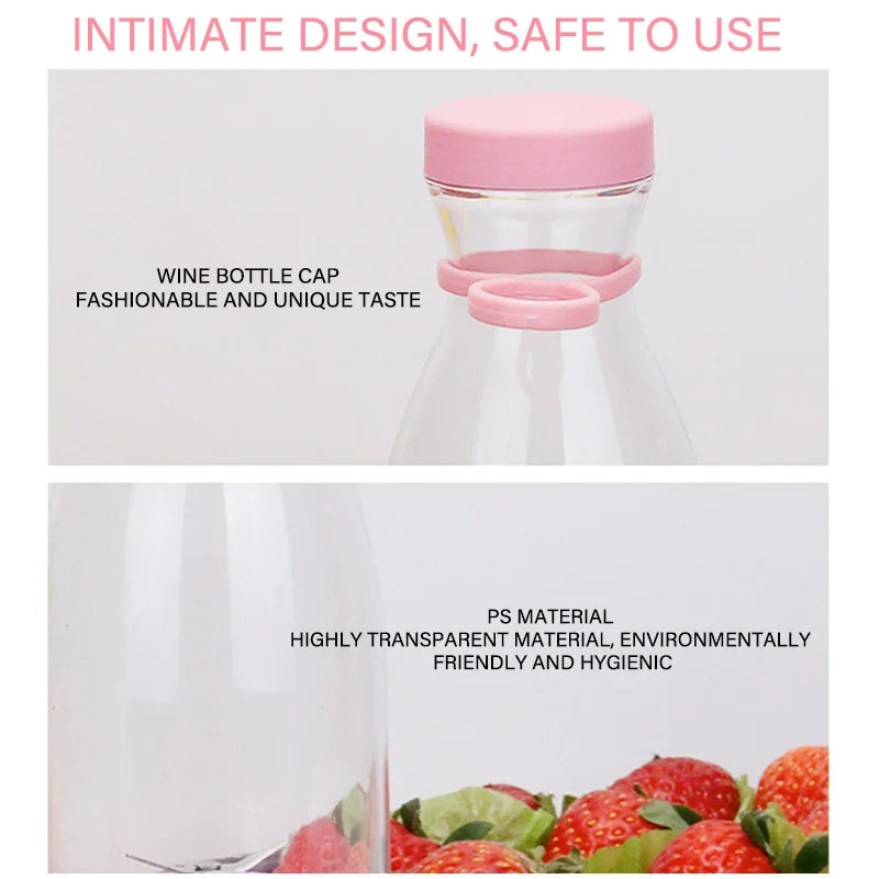 Mini exprimidor de botellas de vino 420ml Mezclador portátil con carga USB Vaso exprimidor multifuncional eléctrico para el hogar