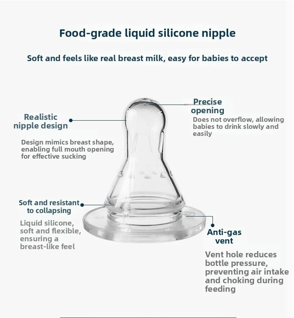 New 5oz/150ml Hands-Free Feeding Bottle Self-Feeding with Straw Brush Bottle Set Normal-Neck Gravity Ball Milk Storage Bottle