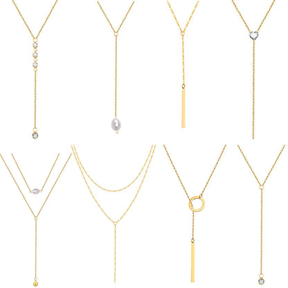 Collana Pendente a Y Dorata