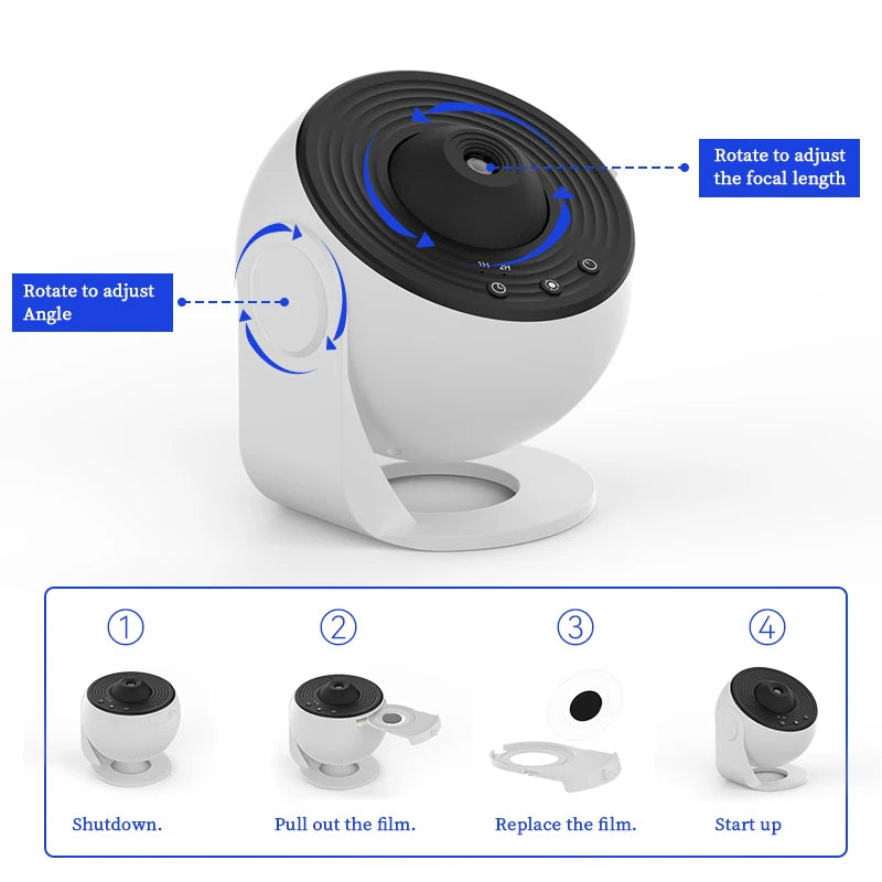 Proiettore Galassia 12in1 Cielo Stellato Bluetooth