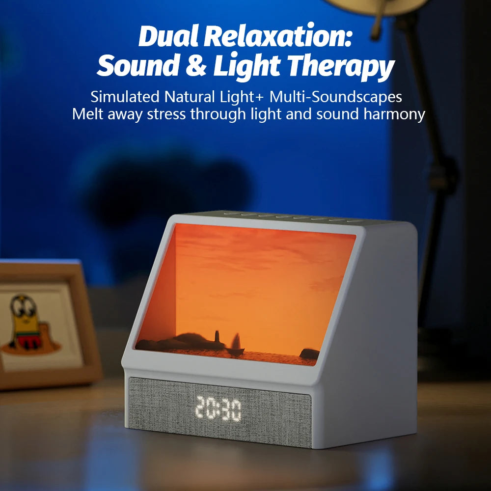 Despertador Sunrise, lámpara de noche con Bluetooth, decoración de mesa, luz de ambiente con mando a distancia y 5 niveles de brillo