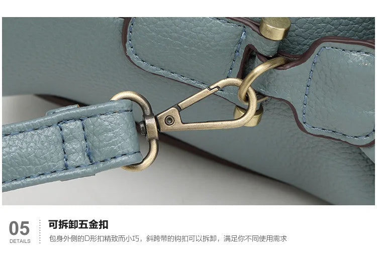 2026 Borse da donna solide di nuova moda Borse a tracolla da donna in pelle Pu di design europeo Borsa a tracolla di lusso di marca per ragazza femminile