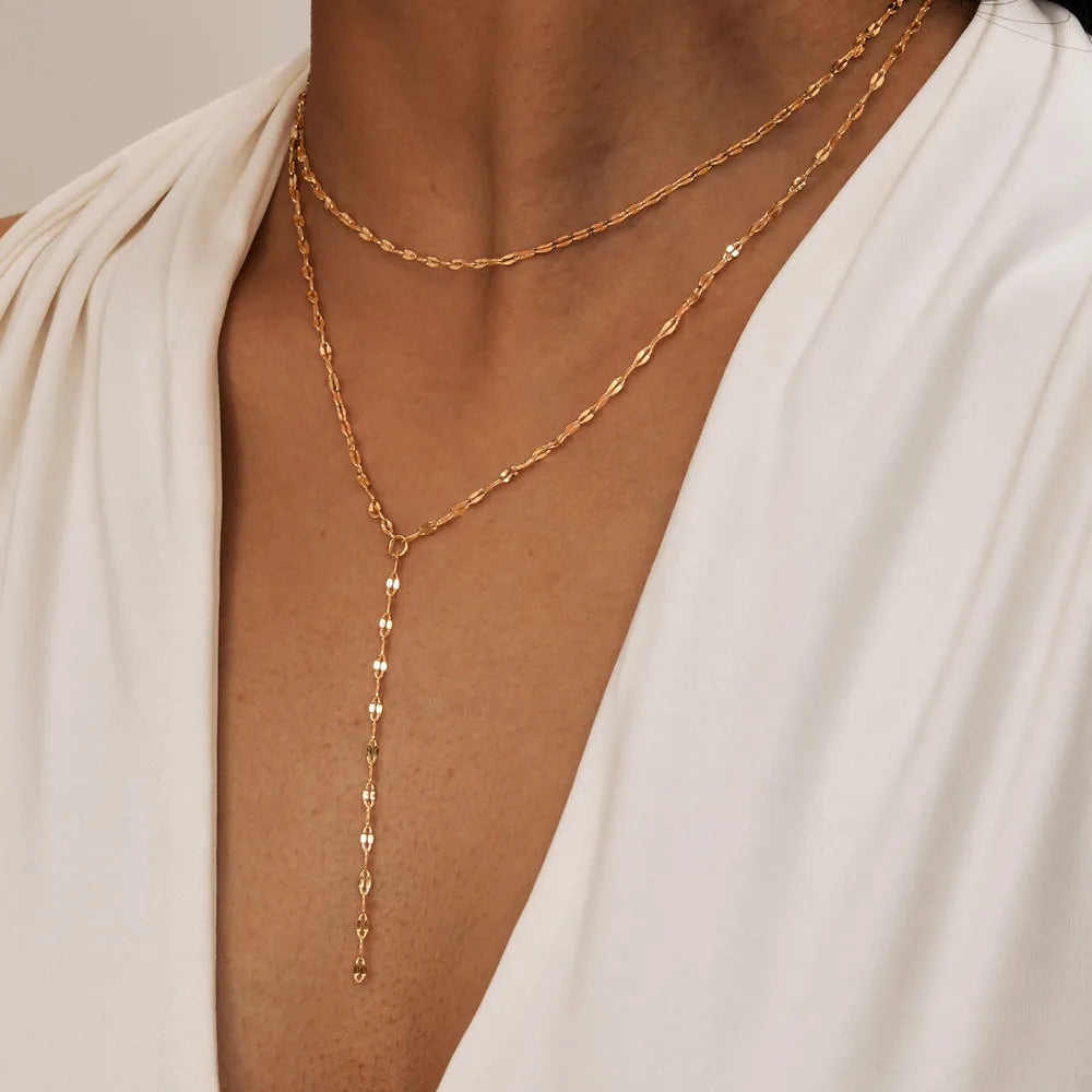 Collana Pendente a Y Dorata