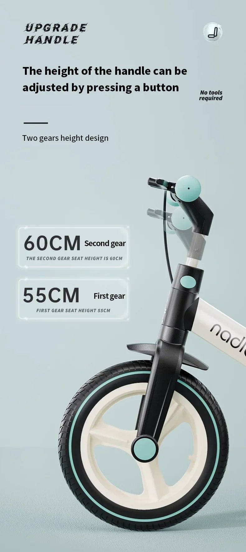 4-in-1 Kids Balance Bike with Training Wheels & Push Handle, Lightweight Foldable Toddler Bike for 2-6 Years Old Boys Girls