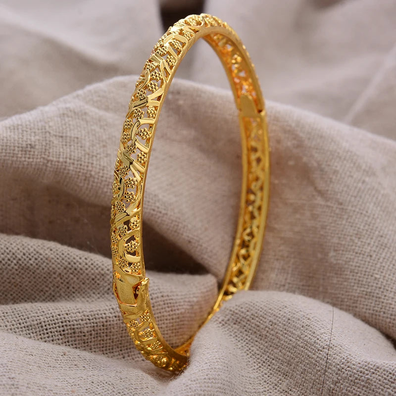 Bracciali Placcati Oro in Stile Dubai per Donne, Gioielli di Lusso per Matrimoni Arabi