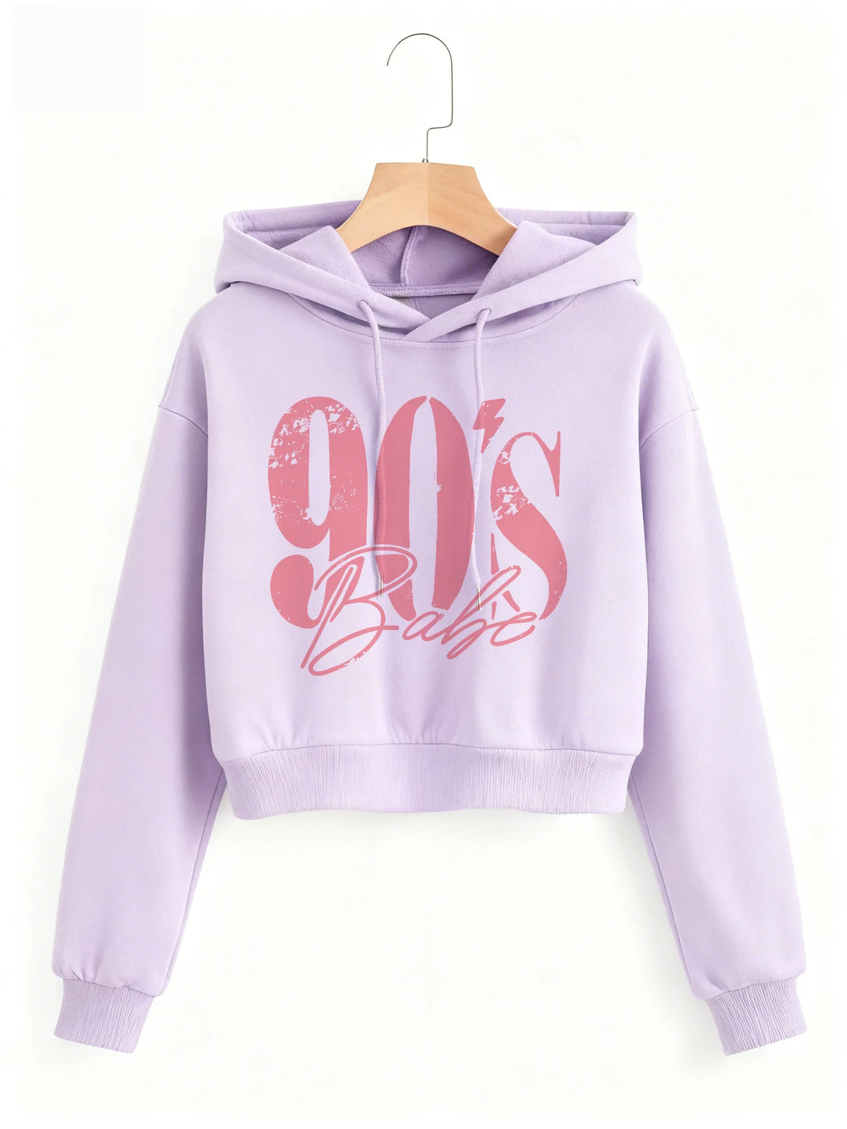Felpa Corta con Stampa Lettere Stile Anni '90, Top Corto con Cappuccio, Felpa Y2k, Abbigliamento Casual Gotico per Autunno Inverno